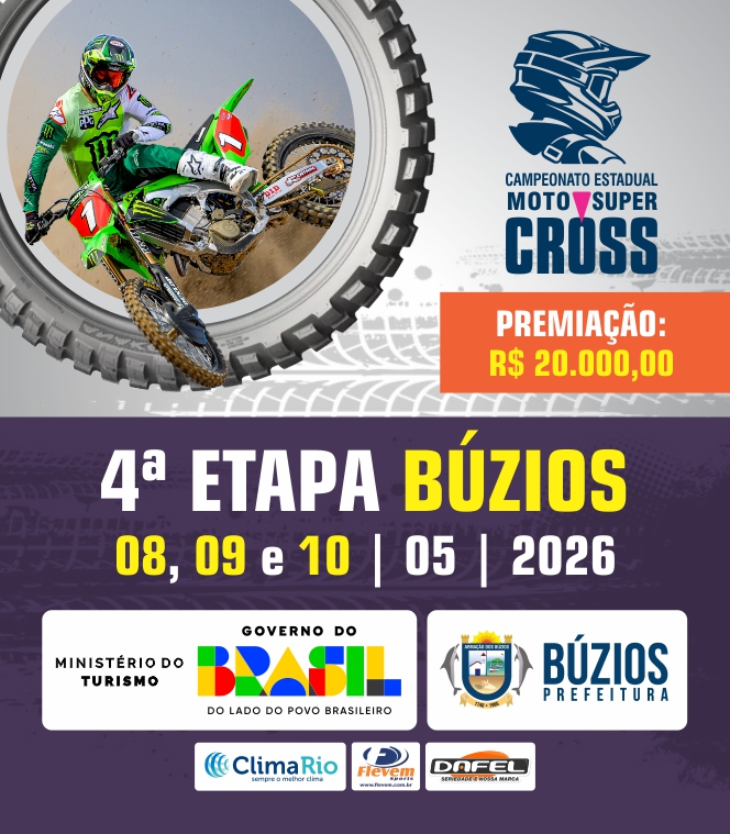 Banner a Respeito das Inscrições de Motocross da 4ª Etapa em Armações dos Búzios